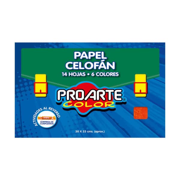 estuche papel celofan proarte