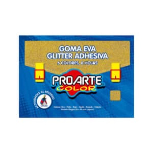 Estuche Goma Eva Glitter Adhesiva Proarte