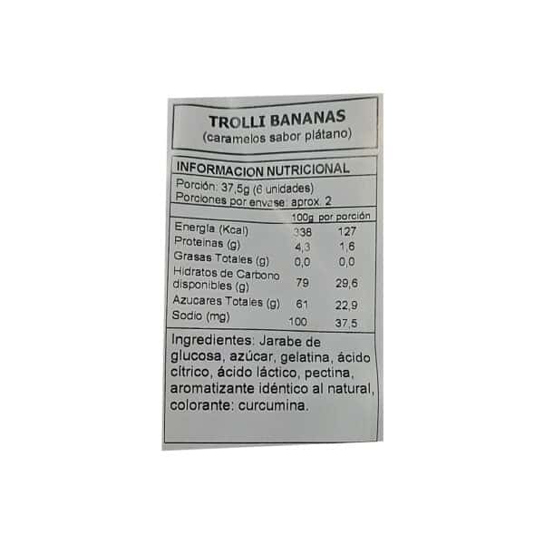 Gomitas Bananas Trolli 80gr - Imagen 2