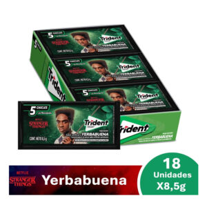 Chicles Trident Yerbabuena Dis x18un