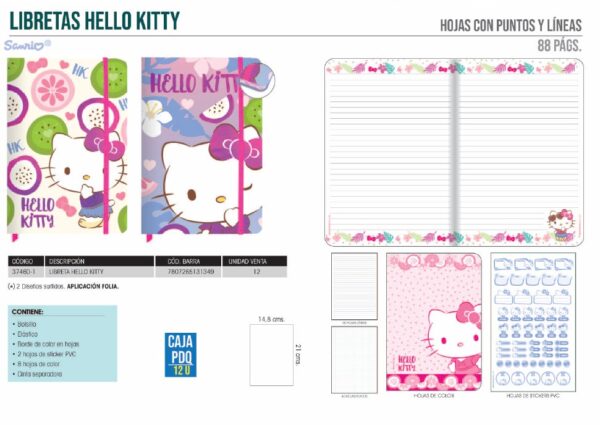 Libreta Hello Kitty Ascott - Imagen 2